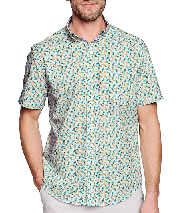 Johnston & Murphy Pirate Print Short-Sleeve Woven Shirt | Dillard's