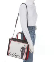 KARL LAGERFELD PARIS Nouveau Leather Small Tote Bag