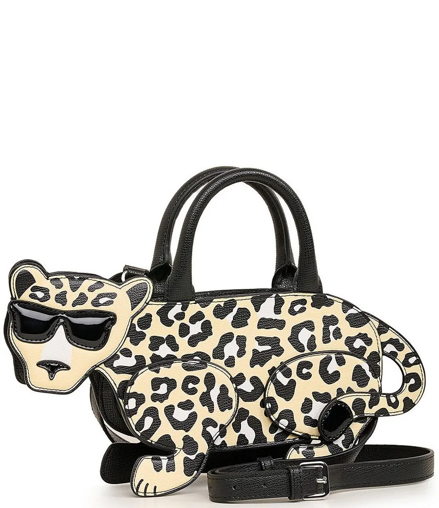 KARL LAGERFELD PARIS Ikons Leopard Animal Crossbody Bag