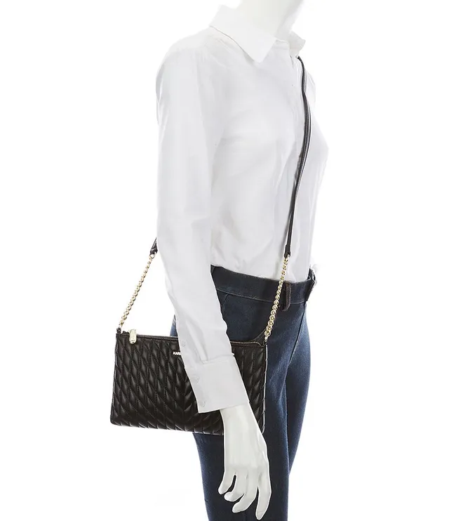 KARL LAGERFELD PARIS Karolina Quilted Leather Crossbody Bag