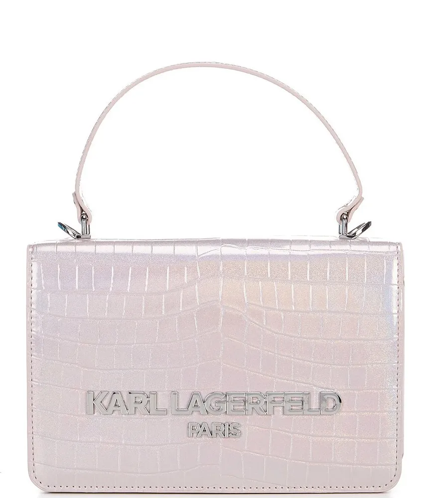 Karl Lagerfeld Paris | Women's Lafayette Small Shoulder Bag | Black/Silver | Size