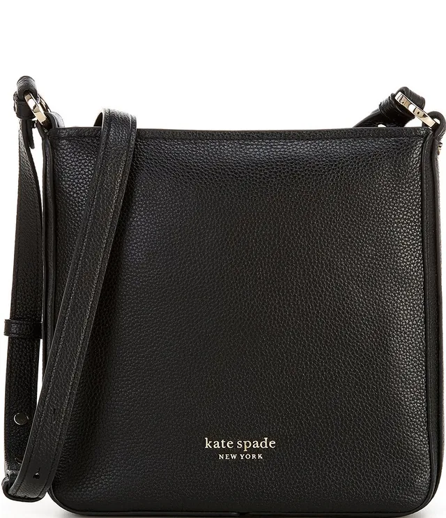 kate spade new york Hudson Pebbled Leather Small Messenger Crossbody Bag