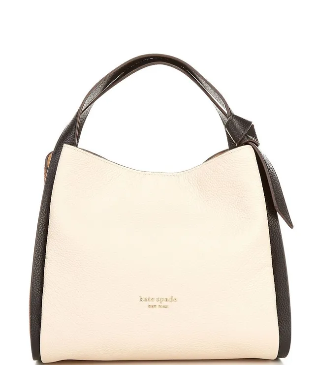 Kate Spade New York Knott Color-Blocked Pebbled Leather and Suede