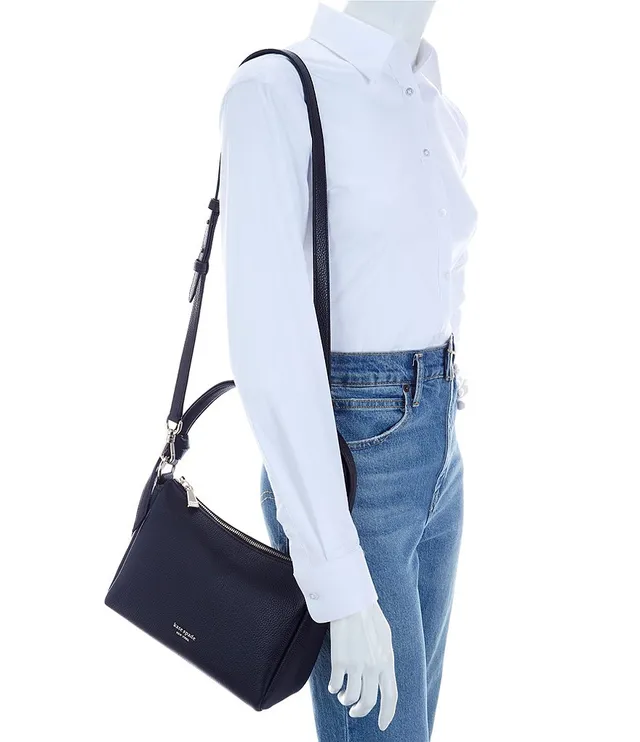 Kate Spade New York Knott Medium Pebbled Leather Shoulder Bag - Black