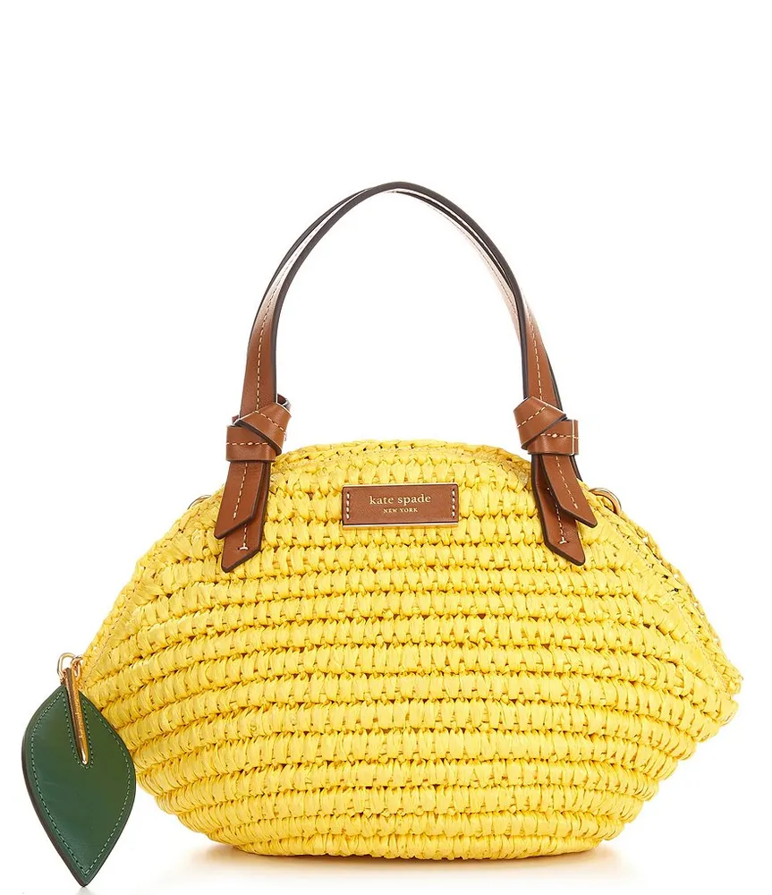 Kate Spade Knott Pebbled Flap Cross Body Bag in Yellow