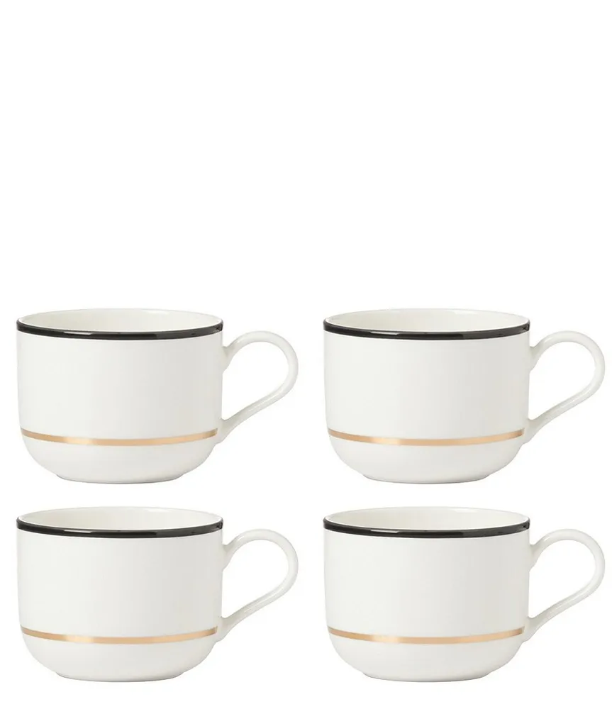 Kate Spade New York Make It Pop 8 Piece Cup & Saucer Set