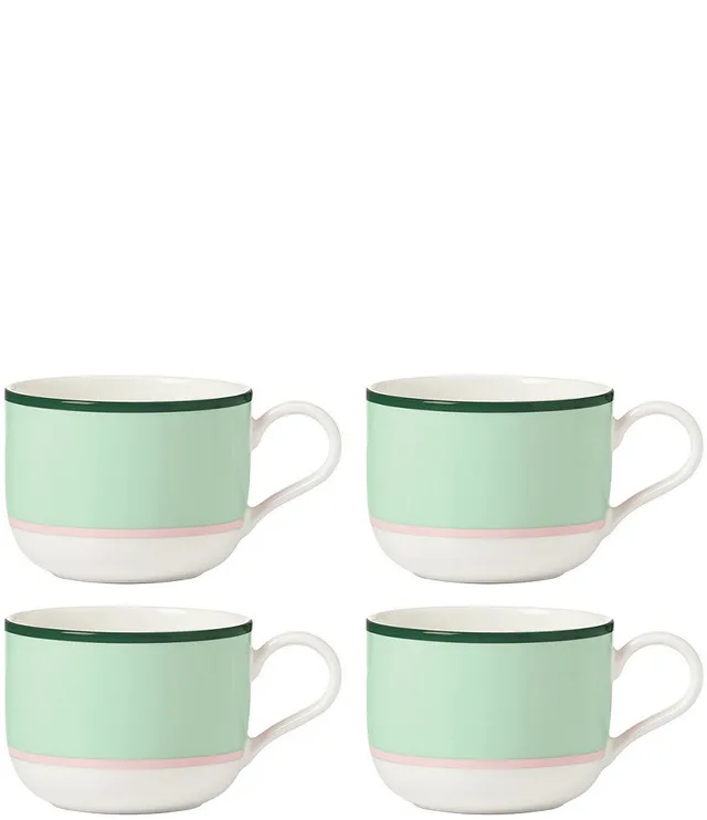 Kate Spade New York Make It Pop 8 Piece Cup & Saucer Set