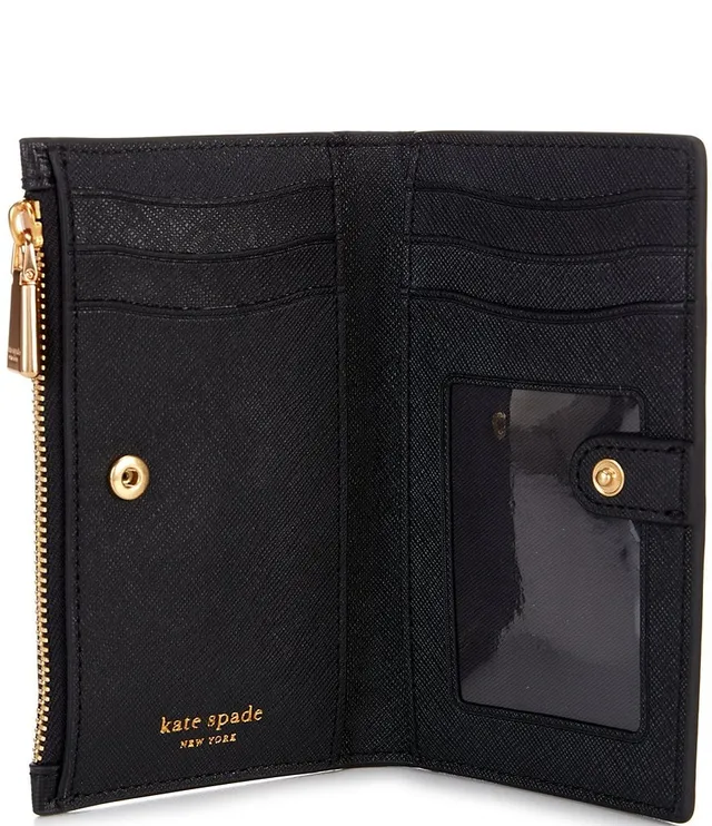 kate spade new york Knott Pebbled Leather Zip Slim Wallet