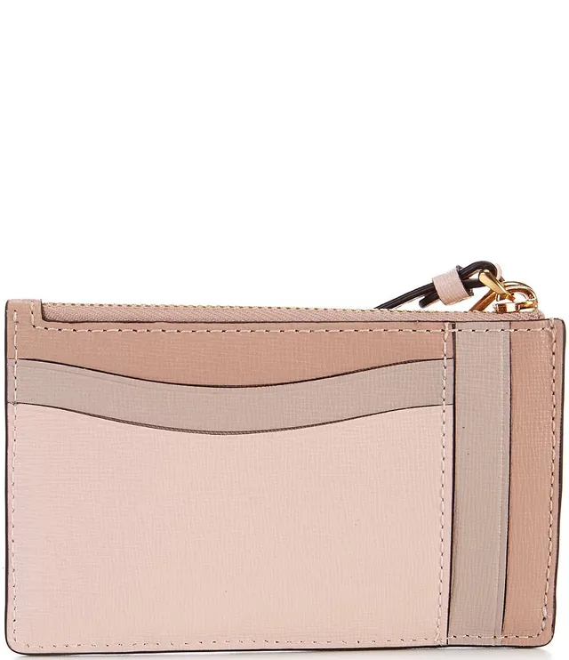 Kate Spade New York Morgan Colorblocked Leather Coin Card Case Wristlet - Pale Dogwood Multi