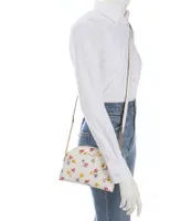 Kate Spade New York Morgan Tulip Toss Printed Double Zip Dome Crossbody Bag - Cream Multi