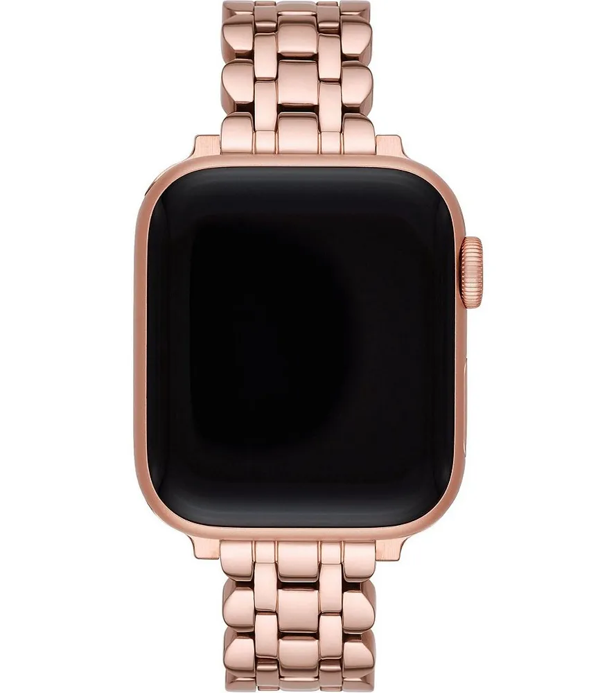 Coach Apple Watch Signature Blush Silicone Strap