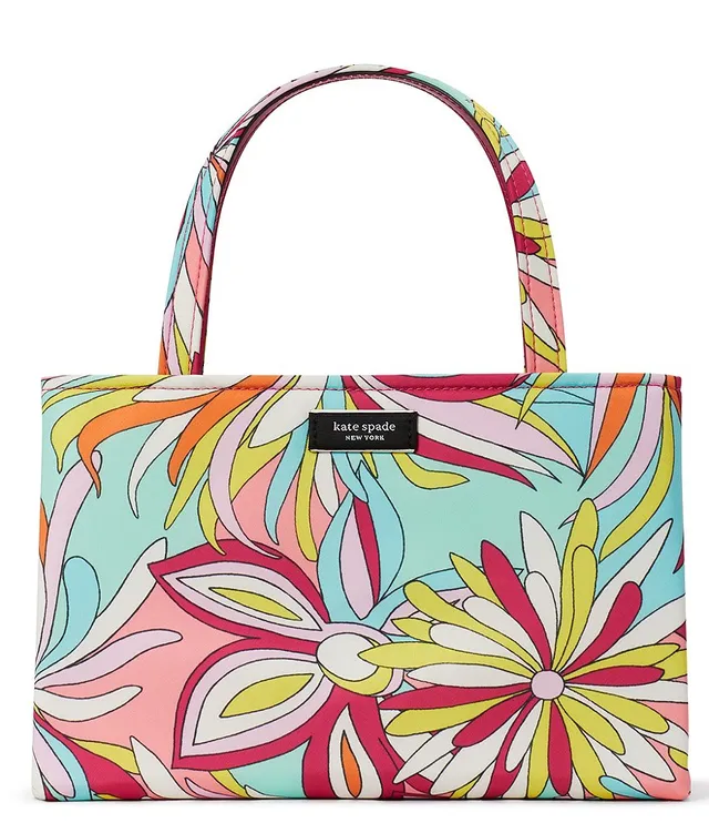 Sam Icon Floral Embellished Nylon Small Tote