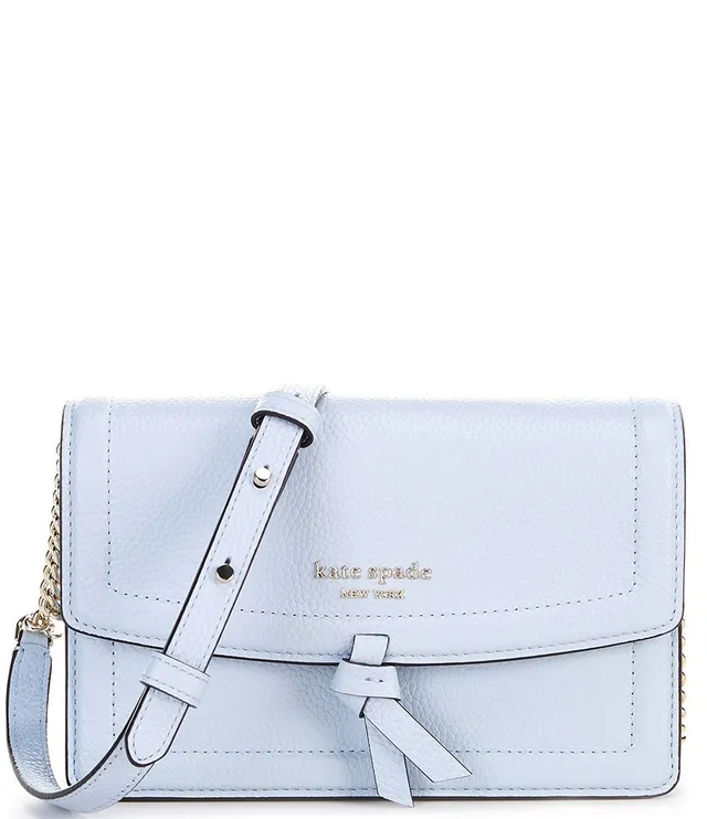 Knott Flap Pebbled Flap Crossbody Bag