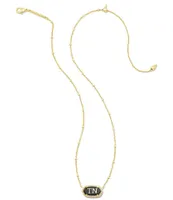 Kendra Scott Elisa Gold Louisiana Necklace in Black | Agate