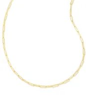 Courtney Paperclip Necklace in Gold