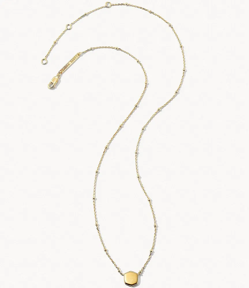 Davis Locket Charm Necklace in 18k Yellow Gold Vermeil