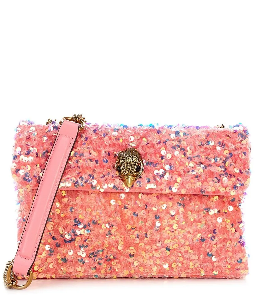 Kurt Geiger London Rhinestone Quilted Box Clutch - Pink