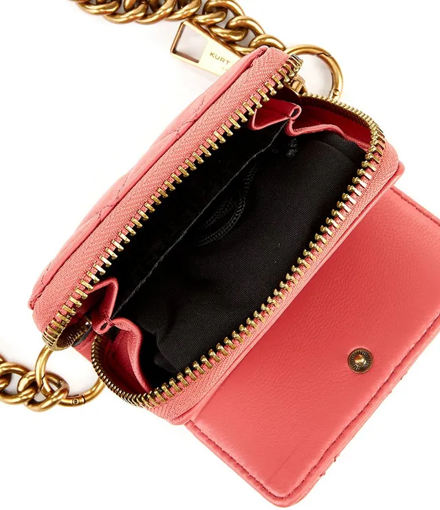 Kurt Geiger London Small Quilted Long Flap Wallet On Chain