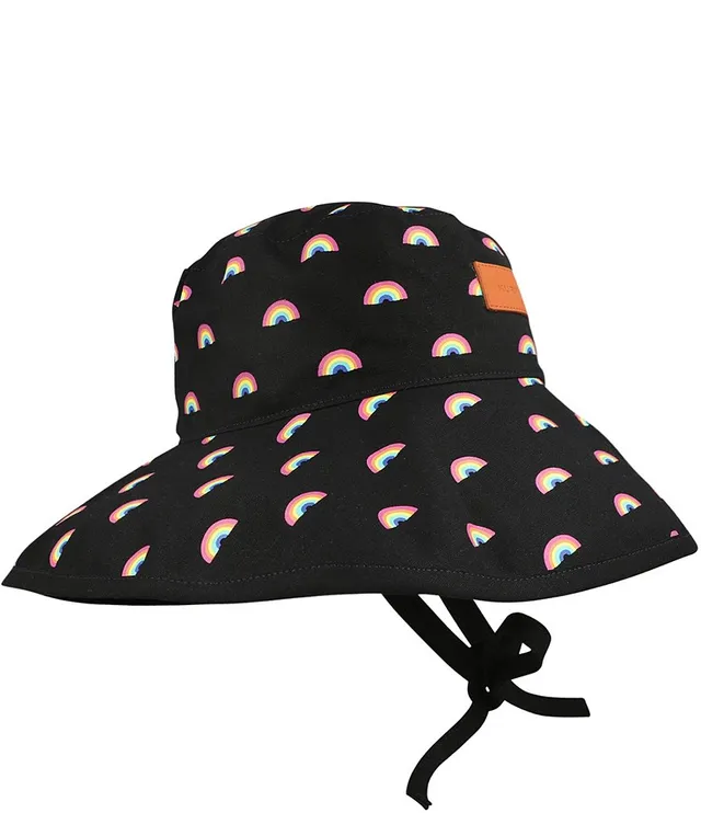 MENS WHITE MANVEL EMBROIDERY BUCKET HAT