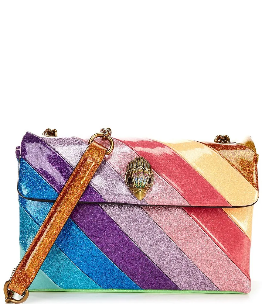 Kurt Geiger Women's Kensington Rainbow Drench Transparent Vinyl Crossbody  Bag: Handbags