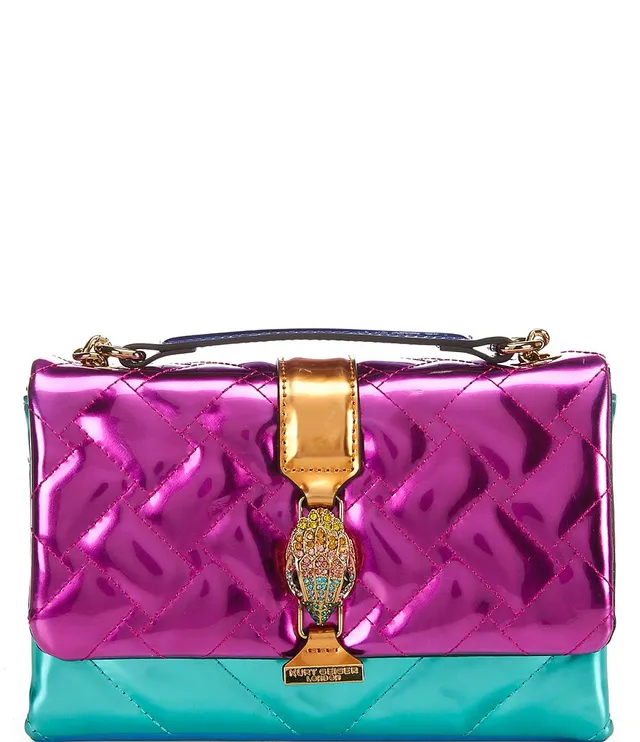 Kurt Geiger London Medium Glitter Rainbow Stripe Crossbody Bag