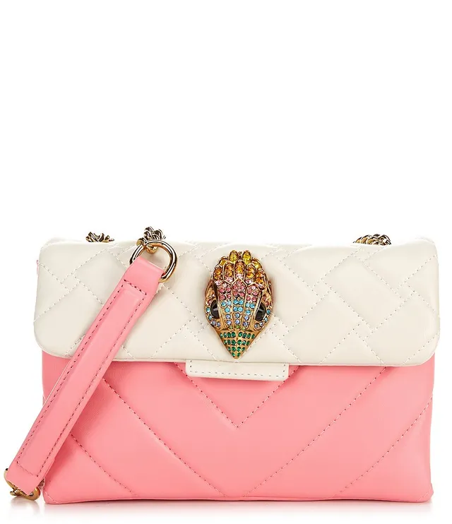 Kurt Geiger London Rhinestone Quilted Box Clutch - Pink