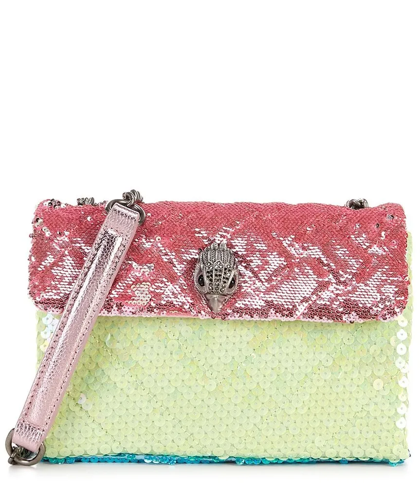 Kurt Geiger London Rhinestone Quilted Box Clutch - Pink