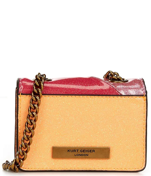 Kurt Geiger London Medium Glitter Rainbow Stripe Crossbody Bag