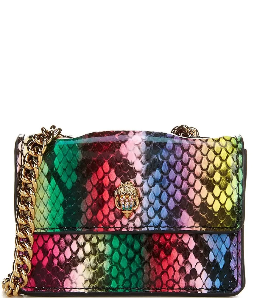 Kurt Geiger London Micro Kensington Rainbow Snake Crossbody Bag