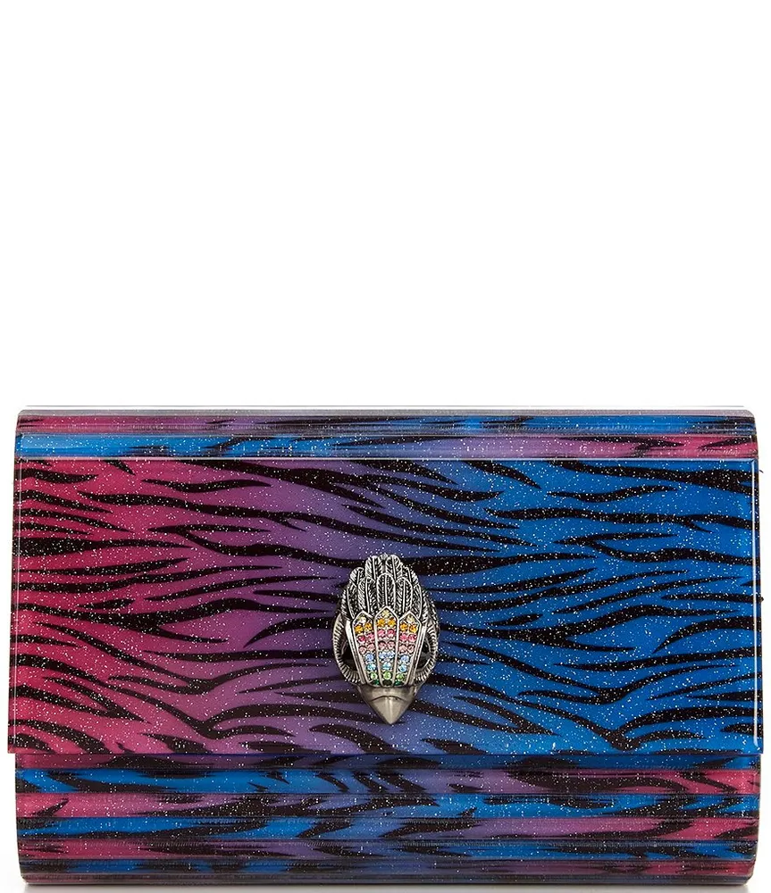 Kurt Geiger Women's Rainbow Glitter Acrylic Clutch Shoulder Bag