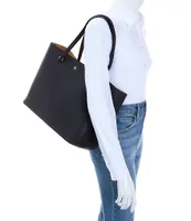 Crosshatch Leather Large Karly Tote for Women