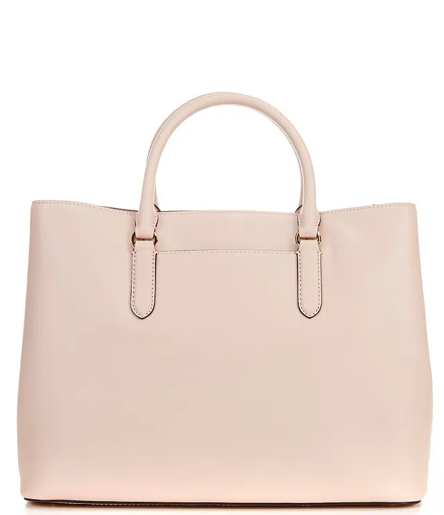 Lauren by Ralph Lauren Leather Large Marcy Satchel in White