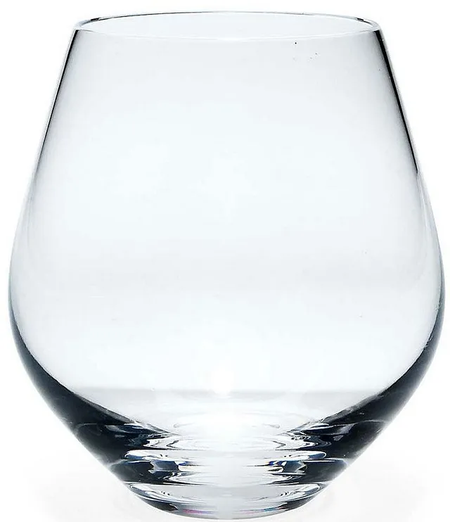 Linear Ribbed Goblet Wine Glasses, Set of 4