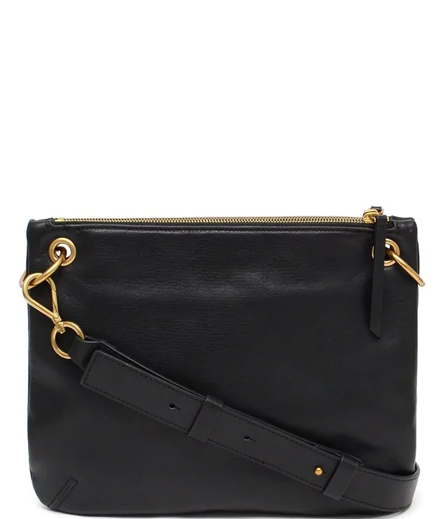 Kiera Double Zip Crossbody in Black