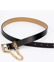 Michael Kors 0.9#double; Swag Chain Leather Belt