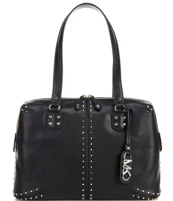 Michael Kors Piper Small Pouchette Studded Leather Shoulder Bag