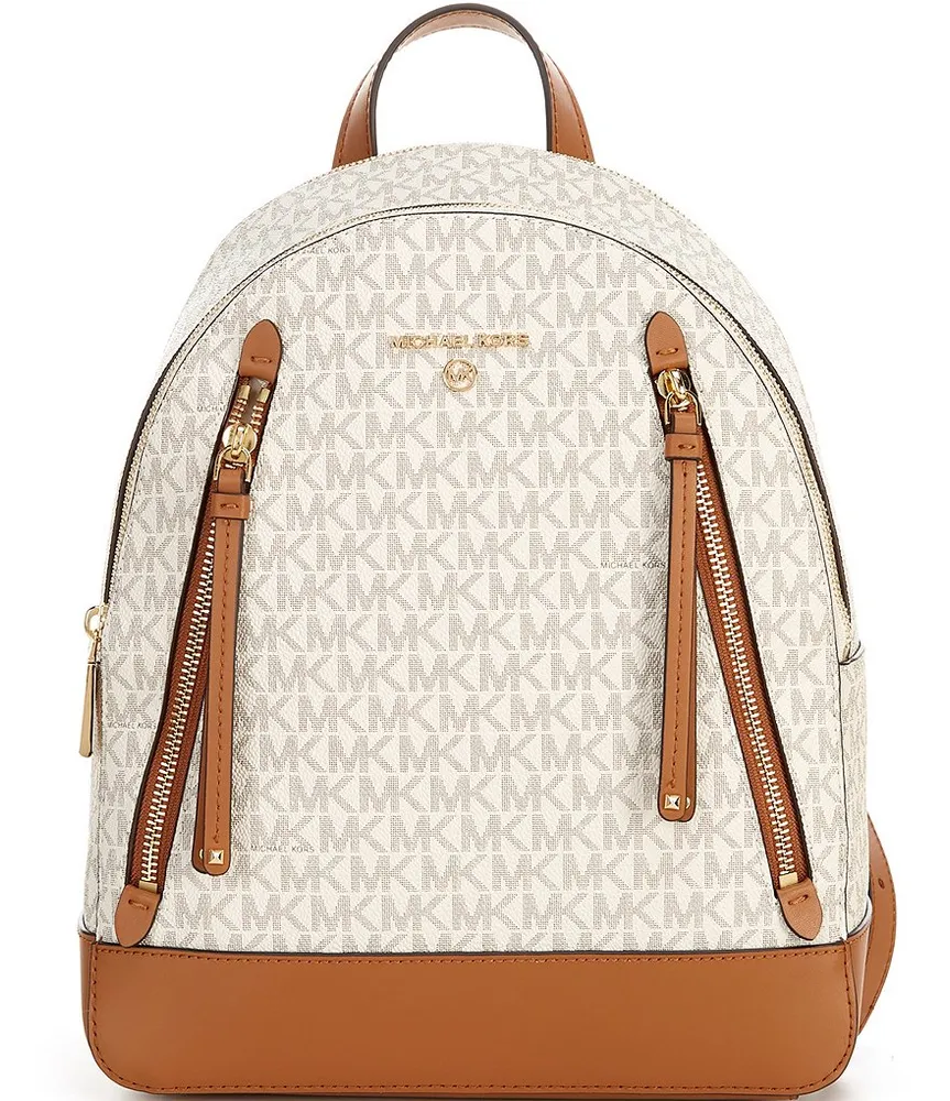 Michael Kors Signature Logo Rhea Zip Medium Tri-Color Backpack