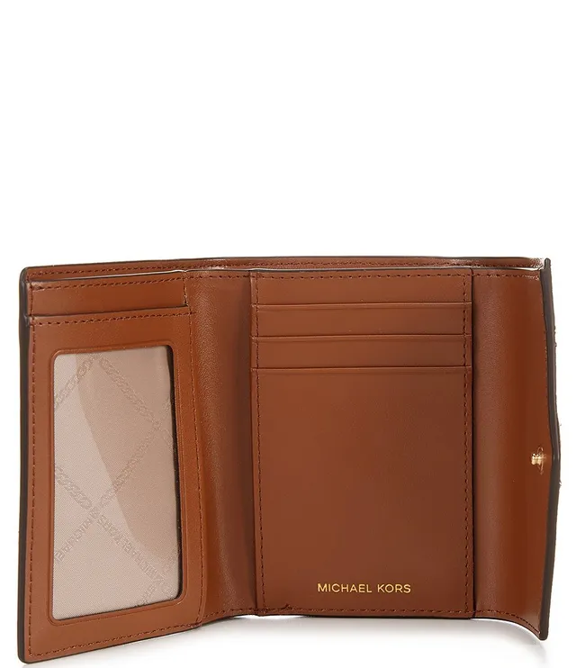 MIchael Kors Carmen Ladies Fashion Flap Bifold Wallet Credit Card Holder  Brown