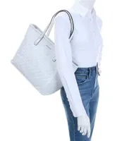Michael Kors Sullivan Small Saffiano Leather Top-Zip Tote Bag Pale Blue