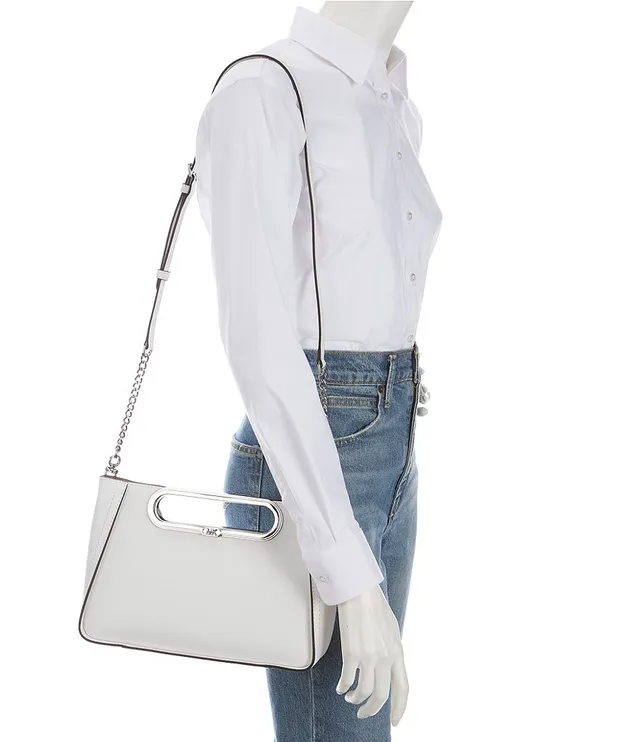 Michael Kors Large Chelsea Convertible Bag In White