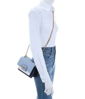Michael Kors Heather Colorblock Extra Small Leather Crossbody Bag