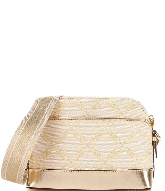 Michael Kors Jet Set Charm Large Dome Crossbody With Web Strap