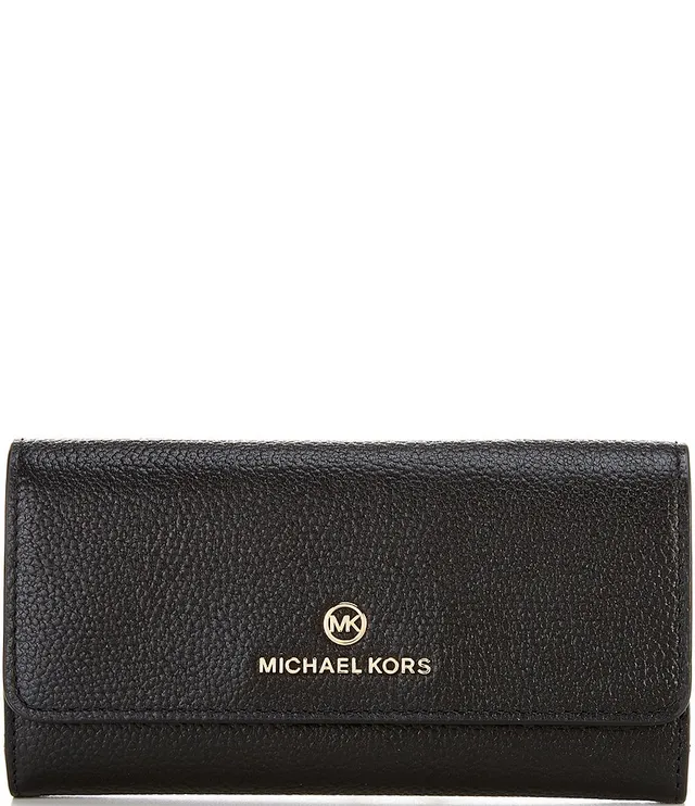 Michael Kors Michael Pebble Leather Trifold Wallet in Pink