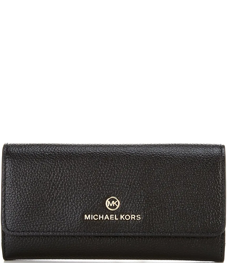 Michael Kors Carmen Medium Flap Bifold Wallet Black