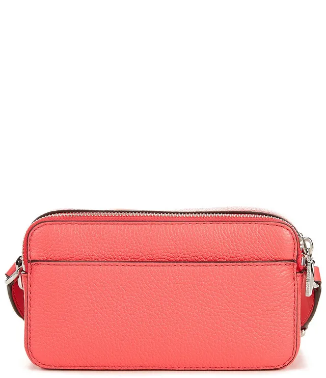 Coach Red Leather Double Zip Camera Crossbody Bag Coach