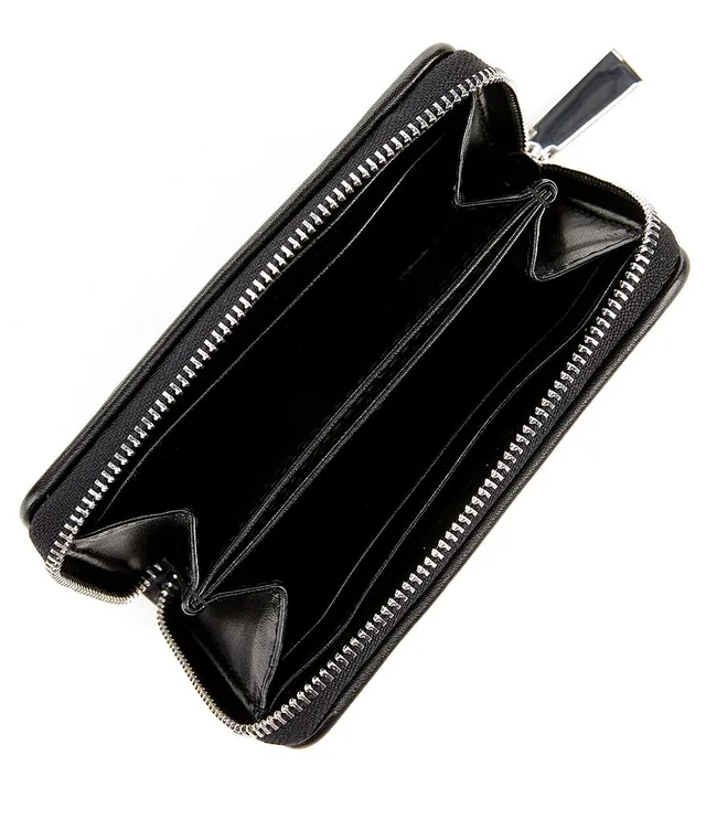 Michael Kors Women's Black Leather Zip Around Small Wallet