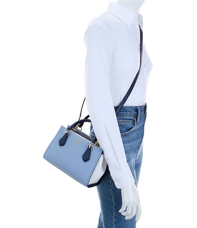 Marilyn Small Color-block Saffiano Leather Crossbody Bag