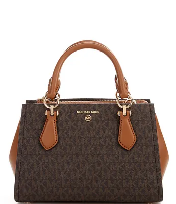 Michael Kors Marilyn Signature Logo Semi Lux Medium Satchel Bag