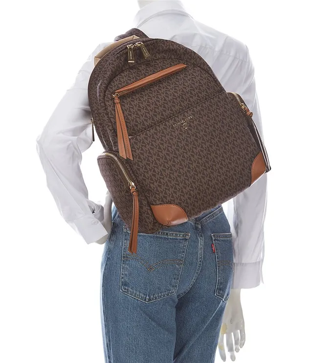 Michael Michael Kors Logo Prescott Large Backpack - Brown/Acorn