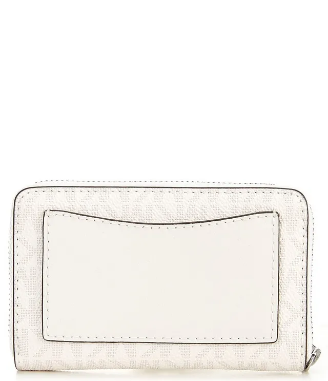 Michael Kors Signature Logo Jet Set Small Zip Around Card Case Wallet